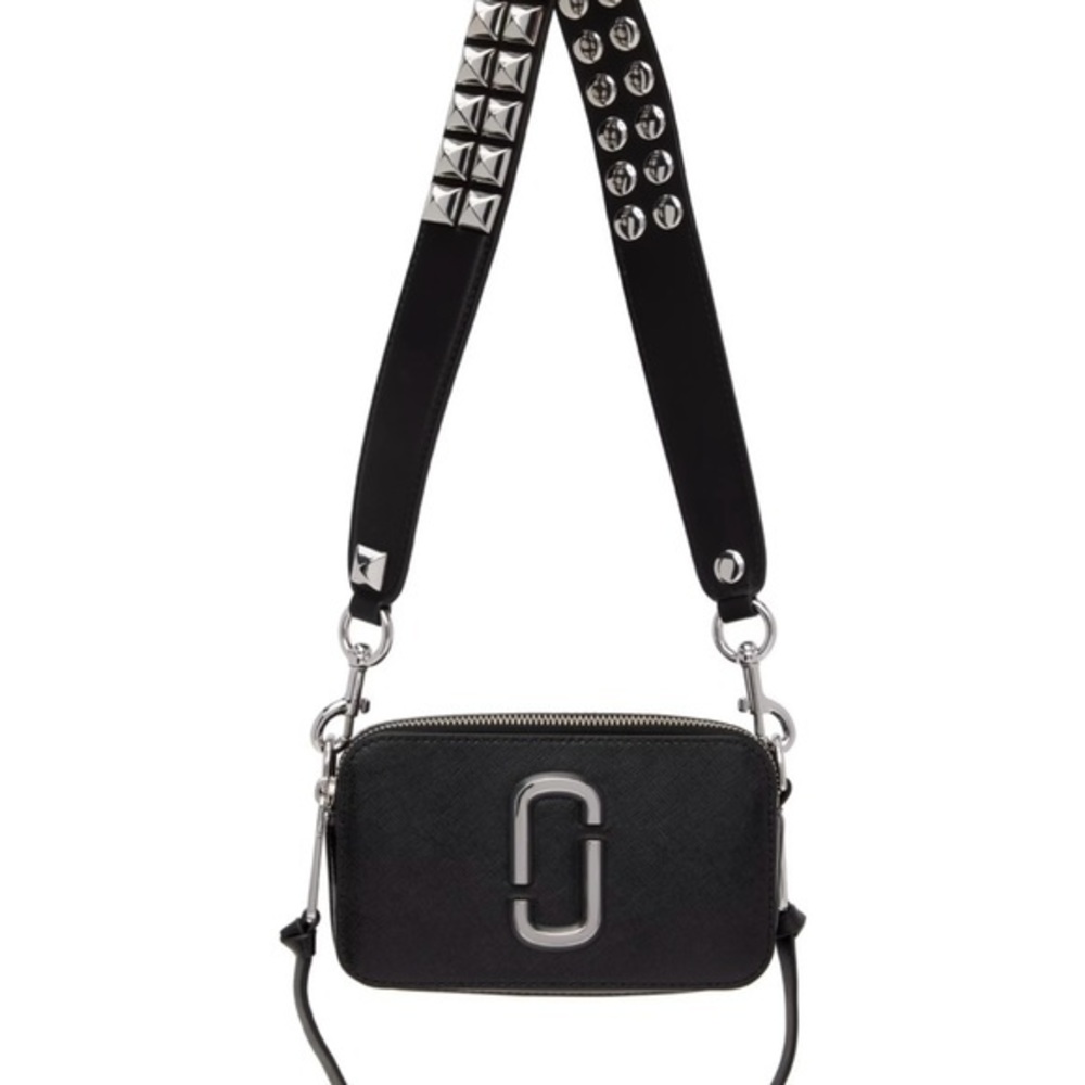 Marc Jacobs Black Crossbody Bag with Silver Accents